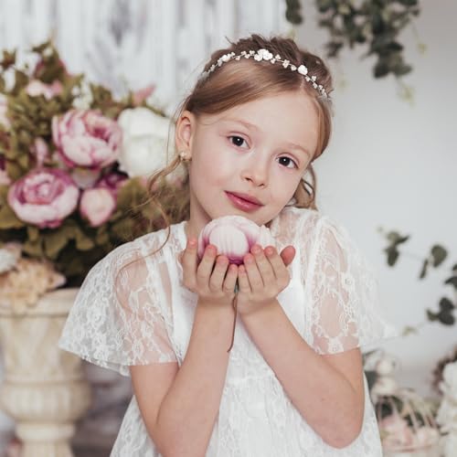 Bewudy Pearl Flower Girl Headband & Wedding Hair Accessory
