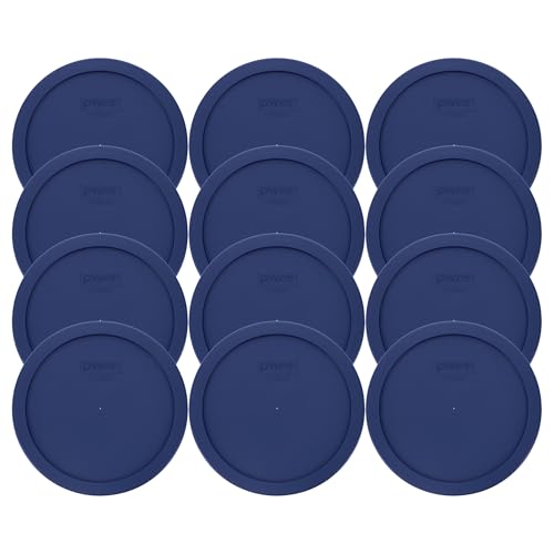 Pyrex 7402-PC Blue Food Storage Lids (12-Pack) - Made in USA