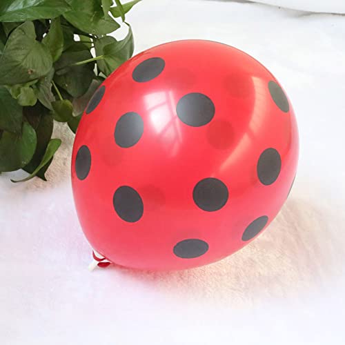 Biodegradable Black Polka Dot Latex Balloons - 11-Inch, 12-Pack