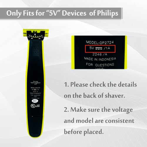 USB Charger Cord for Philips OneBlade 360 & Trimmer 2-Pack 3.3FT