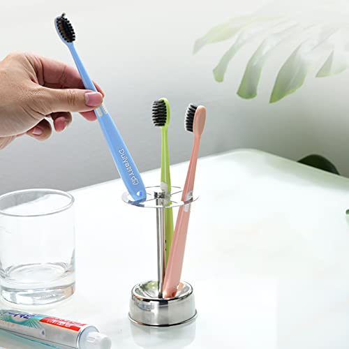 Stainless Steel Toothbrush Holder Stand with 4 Slots Bathroom Organizer