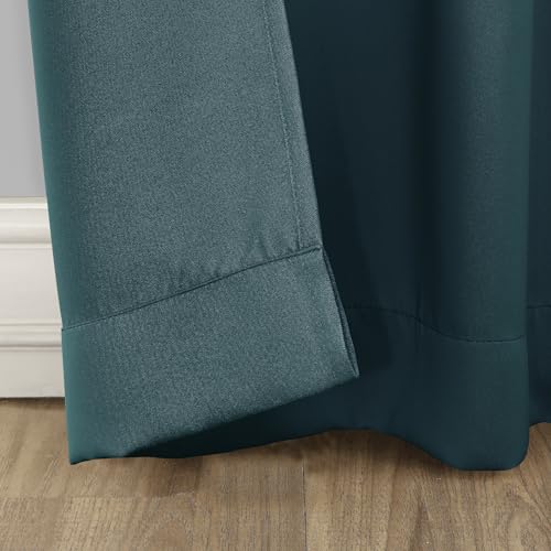 Sun Zero Easton Energy Saving Blackout Grommet Curtain Panel, Teal, 40" x 108"