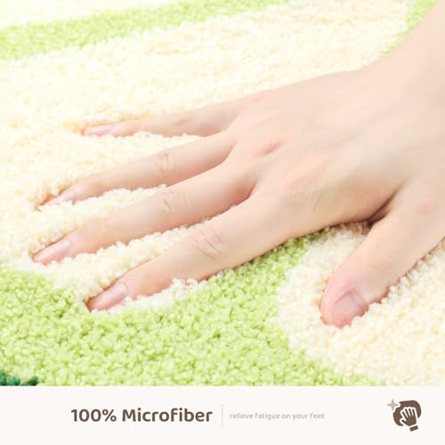 Molesun Lime Bath Mat - Plush Microfiber Non-Slip, 16x24