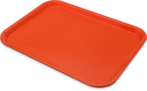 Cafeteria Fast Food Tray - 12" x 16" Stackable Orange, 24 Count