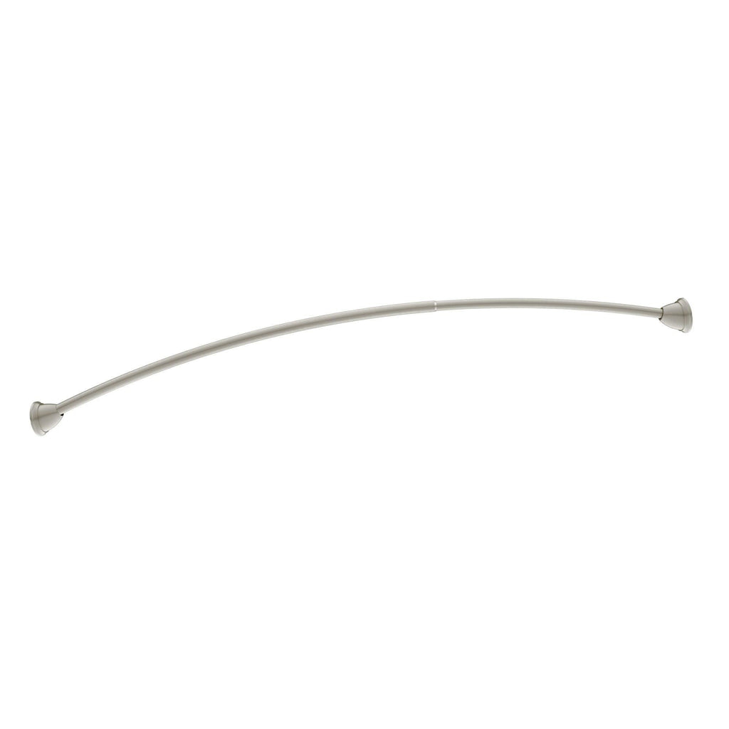 Moen MDN2170BN Magnetix 60-inch Curved Adjustable Single Shower Curtain Rod, Brushed Nickel