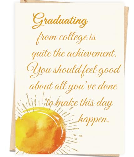 Elegant College Graduation Card - Congratulations Graduate Gift