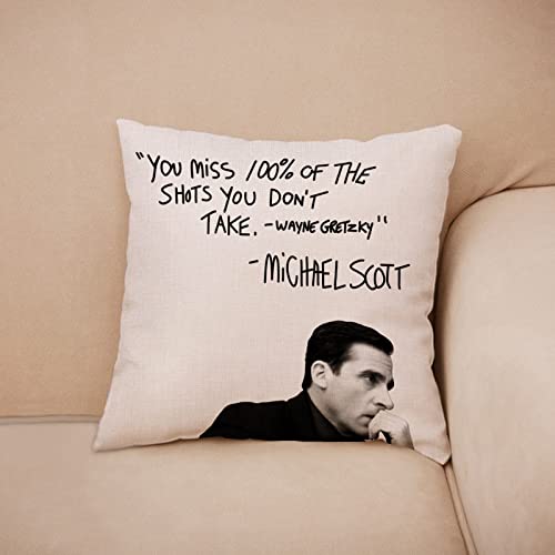 FBCOO Farmhouse Quote Decorative Throw Pillow Cover 18x18 Inch, Linen, Pack of 1