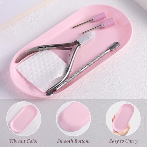 2 Pack Pink Decorative Jewelry Tray - Oval Storage Dish