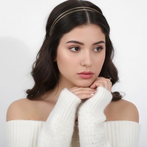 Mabor Gold Double Headband - Minimalist Aluminum Alloy Hair Accessory