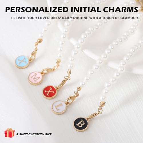 Initial Letter Pearl Chain Charm for Stanley Cup Water Bottle