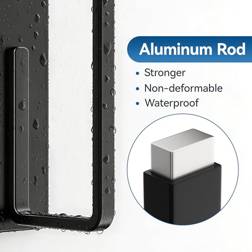 Black Magnetic Paper Towel Holder - No Drill, Heavy-Duty Design