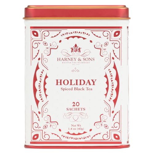 Holiday Black Tea in Decorative Tin - Spiced Citrus & Vanilla Flavored Blend