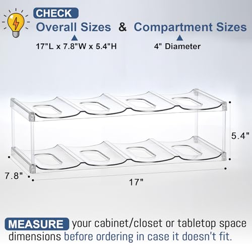 Stackable Water Bottle Organizer for Large Tumblers - Fits 40oz Stanley, YETI, Hydro Flask