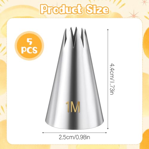 Larrel 5-Piece 1M Stainless Steel Piping Tips Cake Decorating Kit