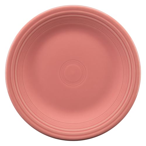 Fiesta¢ç Classic Rim 10.5¡± Dinner Plate ? Durable Ceramic, Lead-Safe, Dishwasher/Microwave/Oven Safe ? Made in USA - Peony