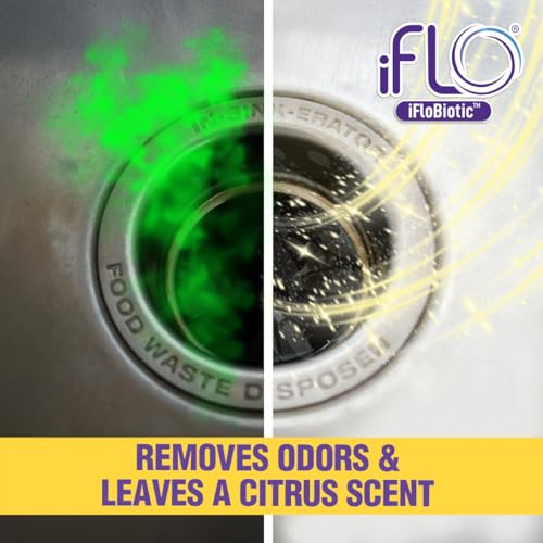 iFLO Garbage Disposal Cleaner Pods with iFLObiotic & Citrus Scent, 6 Pack