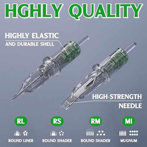 HAILONGWEN 1203RL Tattoo Cartridge Needles 20 Count 3 Round Liner
