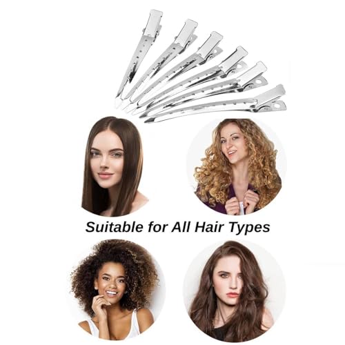 MtnLaur 24Pcs Metal Duck Bill Hair Clips for Styling and Sectioning