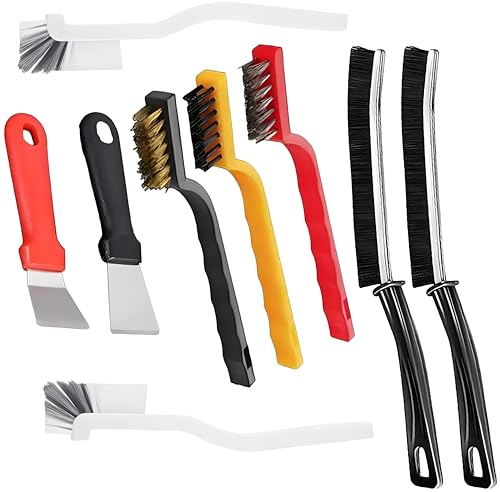 9-Piece Crevice Cleaning Brush Tool Set for Narrow Gaps & Grime Removal