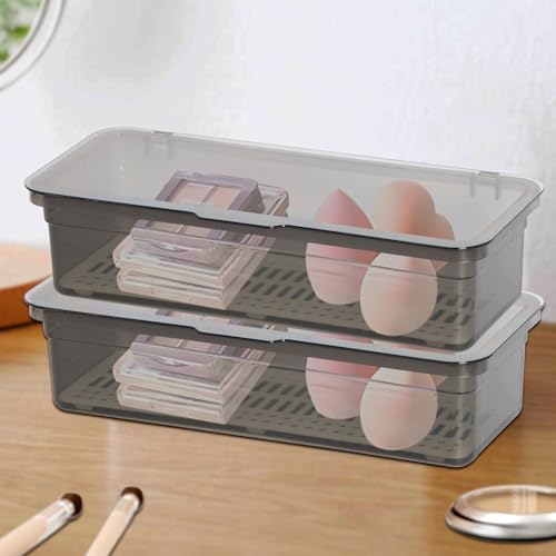 Stackable Clear Storage Drawers for Makeup & Beauty Supplies