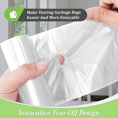 Teivio Clear Trash Bags 4 Gallon, 120 Count - All Purpose