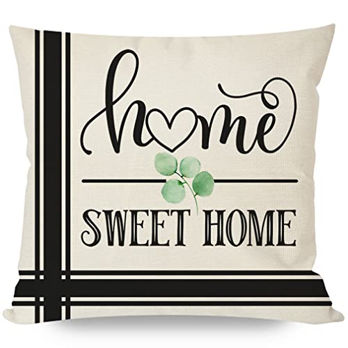 PANDICORN 20x20 Buffalo Plaid Eucalyptus Pillow Covers Set of 4