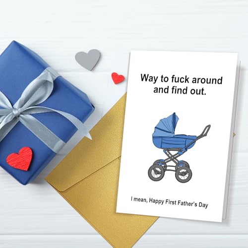 Funny Pregnancy Announcement Card for New Dad - Father's Day