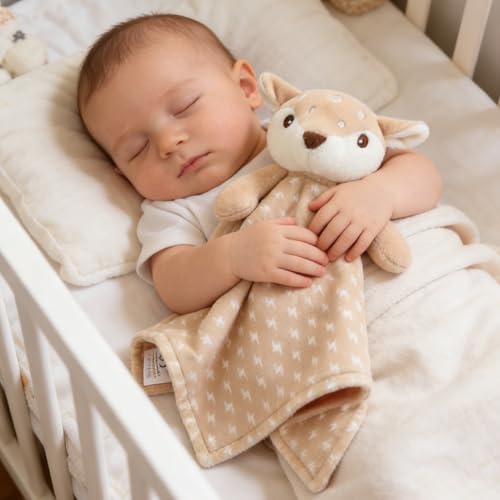CREVENT Cozy Plush Baby Security Blanket for Boys & Girls