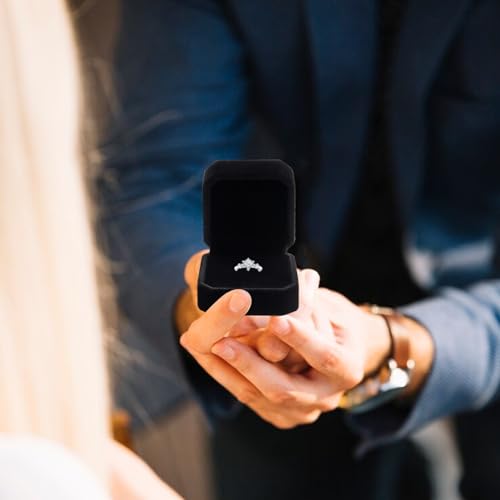 Wowagoga Velvet Ring Box - Elegant Jewelry Storage for Proposals