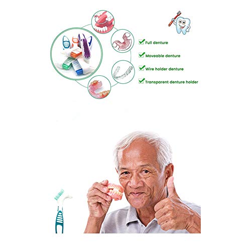 3 Pcs Denture Cleaning Brush Dual Head False Teeth Care Tool