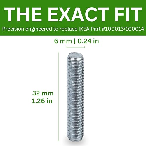 IKEA Bunk Bed Replacement Screws - Pack of 4 (Part #100013/100014)