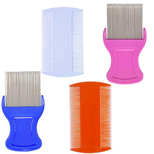 zYoung 4Pcs Hair Comb Set Double Sided and Dandruff Removal Combs