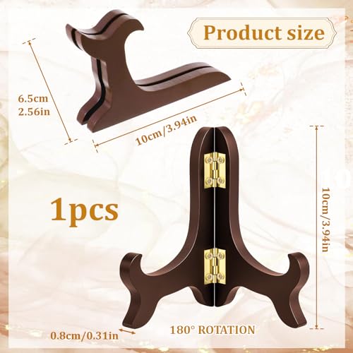 4-Inch Wooden Plate Holder Stand for Display - Fyntave