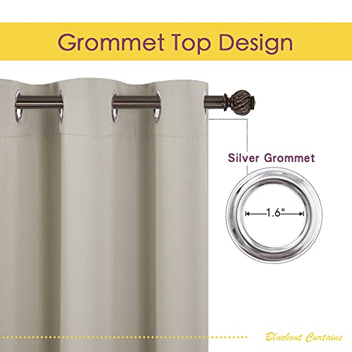 NICETOWN Thermal Insulated Blackout Curtains, 70" x 72" Grommet Panels (Set of 2)