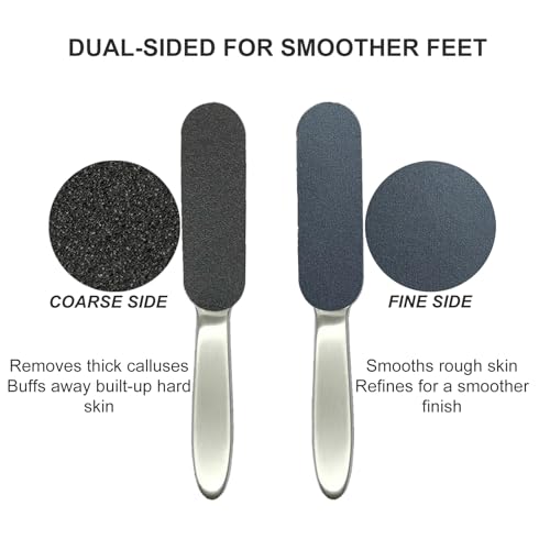 KYAALN Stainless Steel Foot File & Callus Remover Kit with Pads and Masks