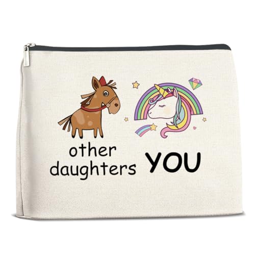 Funny Gifts for Daughter Makeup Bag Travel Toiletry Pouch