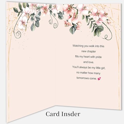 Wedding Card for Daughter from Mom - Heartfelt Keepsake Gift
