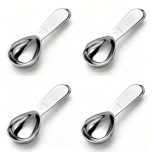 Mosuji 15ml Stainless Steel Coffee Scoop - Compact Measuring Spoon for Ground Coffee & Tea