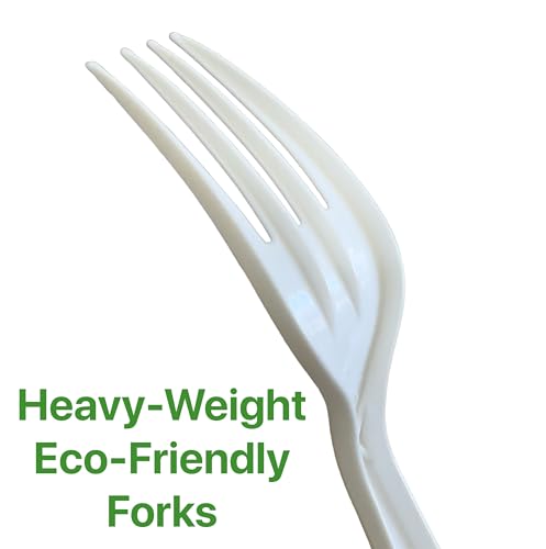 Heavy-Duty Plastic Forks - 25 Pack Disposable Utensils