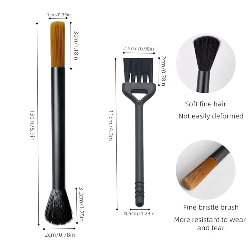 4 PCS Coffee Grinder & Espresso Machine Cleaning Brush Set - Black