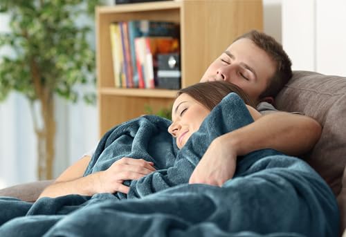 Soft Fleece King Blanket - Stone Blue (90x102 Inch) - Utopia Bedding