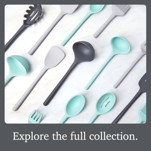 Tovolo Charcoal Silicone Ladle BPA Free Deep Soup Ladle Heat-Resistant Kitchen Utensil
