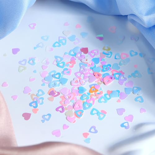 Heart Nail Sequins 12 Grids Holographic Glitter Nail Art Decorations