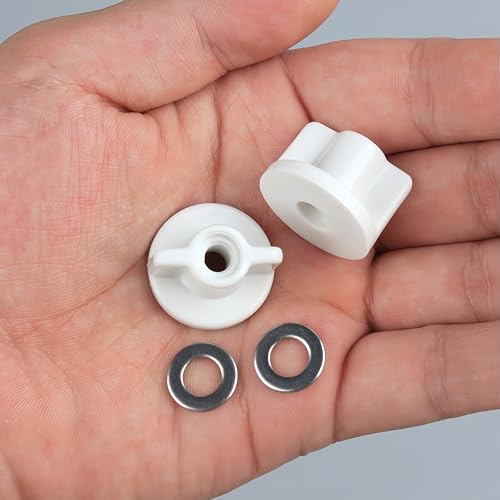 M6 Toilet Seat Nut & Washer Set - Stainless Steel & Plastic Fixing Hardware