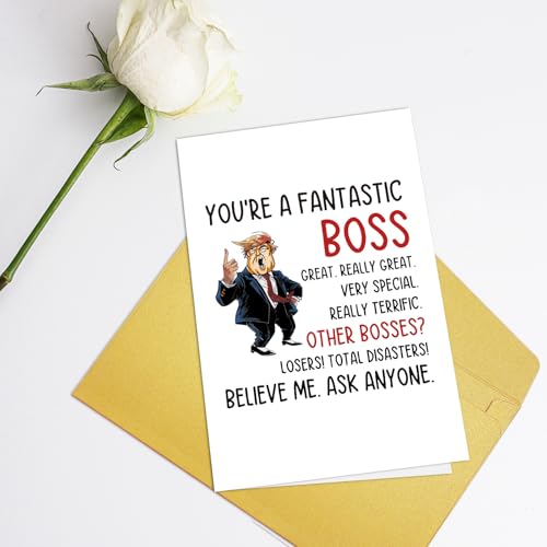 Trump Boss Day Greeting Card - Funny Boss Appreciation Card