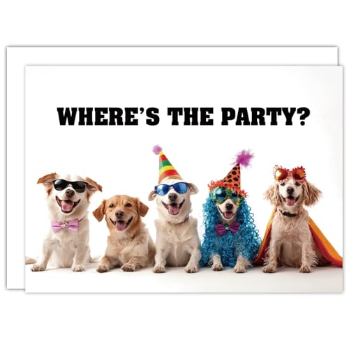 Gooji Funny Dog Birthday Card - Humorous Greeting for Women and Men