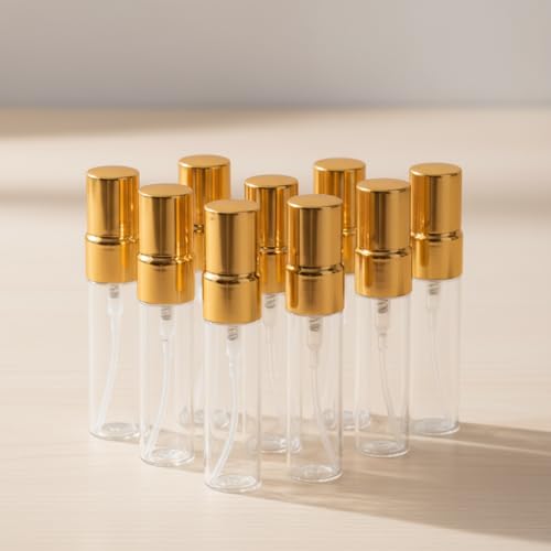 ZLmoue 10 Pcs 5ml Clear Glass Perfume Atomizer Travel Spray Bottles
