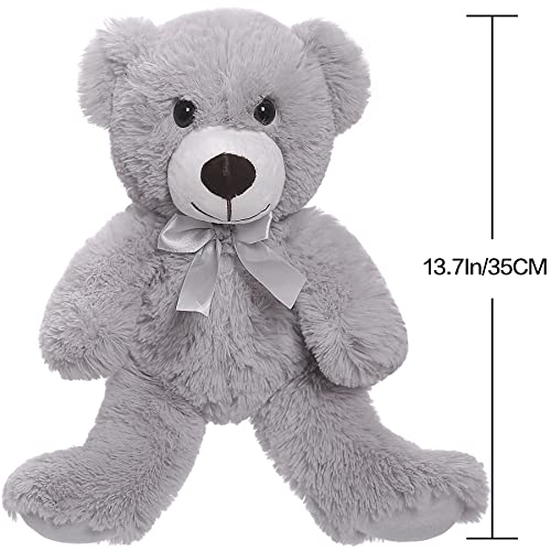 SNOWOLF Pink Teddy Bear Plush Toy, Soft Stuffed Animal Doll, 35cm