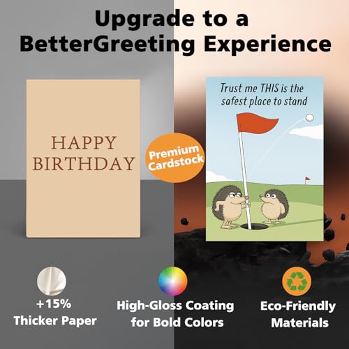 Funny Golf Birthday Card for Men & Women | Hilarious Gift