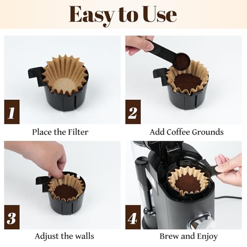 150PCS Disposable Coffee Paper Filters for Ninja PB051 PB041 Coffee Maker